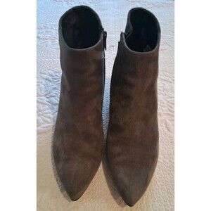 PAUL GREEN SUEDE  POINTY  TOE  BOOTIES  SIZE 6 GRAY